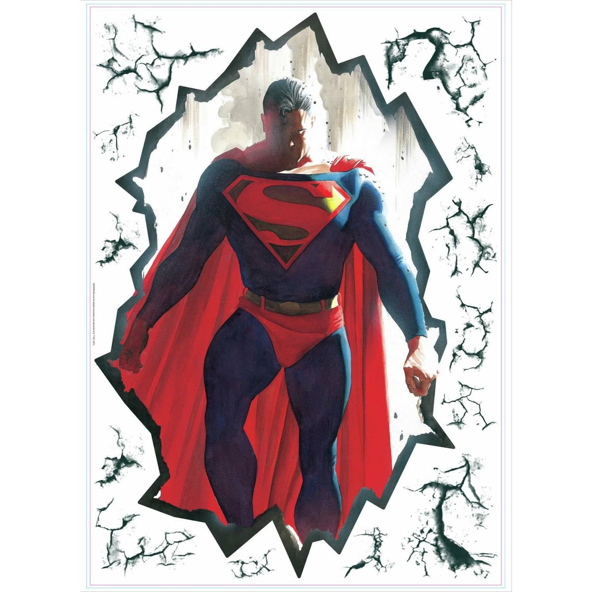 RoomMates Alex Ross Superman Cracked Peel & Stick Giant Wall Decal